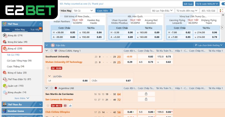 E2BET mang đến đa dạng kèo bóng rổ E2BET mang đến đa dạng kèo bóng rổ