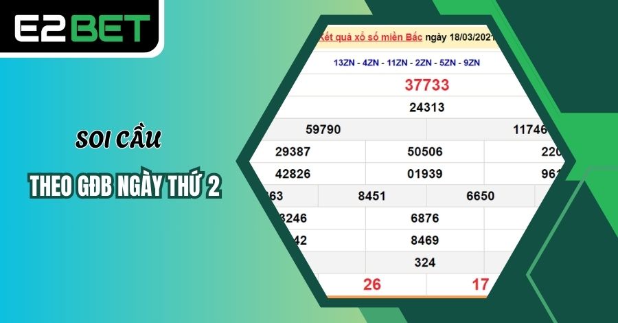 Soi cầu dựa vào giải đặc biệt ngày thứ 2 Soi cầu dựa vào giải đặc biệt ngày thứ 2